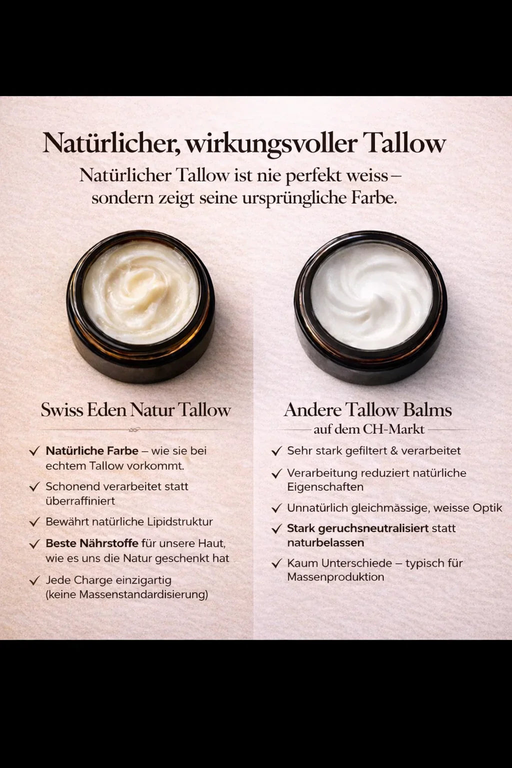 Tallow Creme mit Bio Tallow und Lavendel
